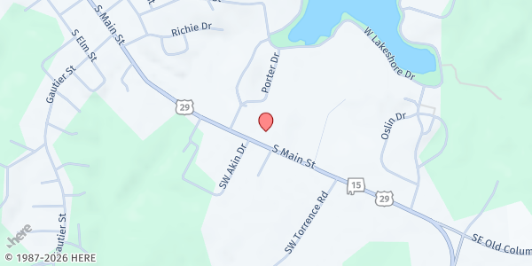 Map showing Tuskegee Islamic Community at 1103 S. Main St., Tuskegee, AL