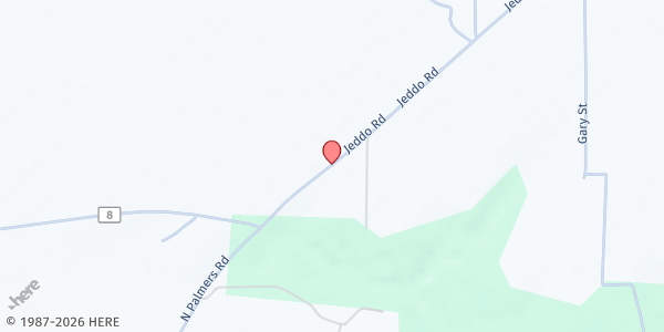 Map showing Uriah United Methodist Church The Shepard's Pantry at 26 County Road, Uriah, AL