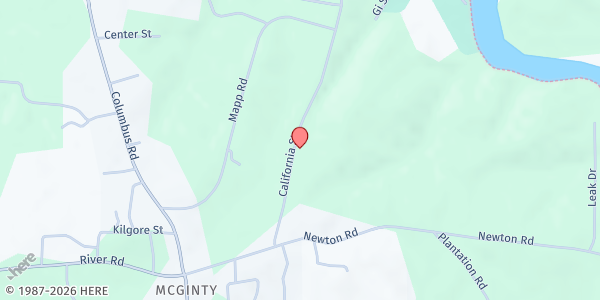 Map showing Open Door Fellowship United Center at 1254 California Rd., Valley, AL