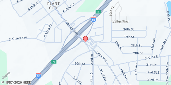 Map showing Valley First Assembly of God at 5307 AL-15, Valley, AL