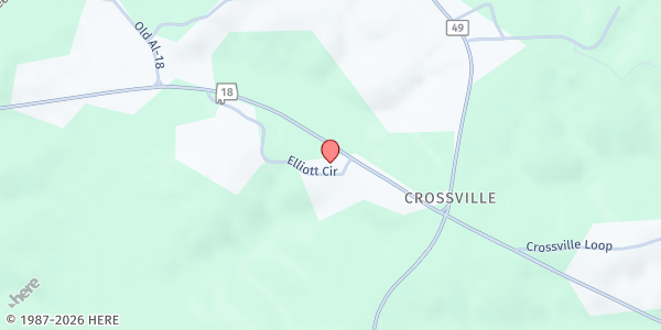 Map showing Celebration Worship Center at 15330 AL-18, Vernon, AL