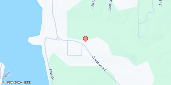 Map showing Mt. Zion Chapel AME Zion Church at 2493 Crenshaw Rd., Wetumpka, AL