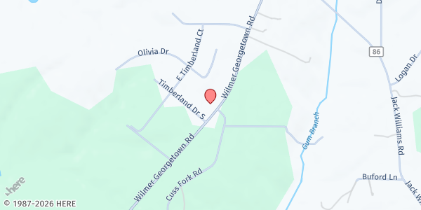 Map showing 128 Project Outdoor Blessing Box at 8501 Wilmer Georgetown Rd., Wilmer, AL