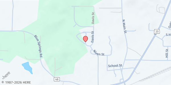 Map showing Wilsonville Mobile Pantry at 450 Niven Street, Wilsonville, AL