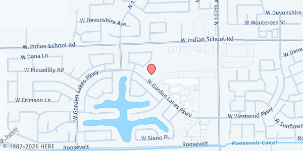 Map showing The Church of Jesus Christ of Latter Day Saints - Avondale at 10930 W Garden Lakes Parkway, Avondale, AZ
