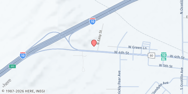 Map showing Benson Distribution (CFB) at 1120 W. 4th Ave., Benson, AZ