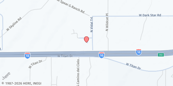 Map showing Benson Mobile (CFB) at 2300 W Calvary Lane, Benson, AZ