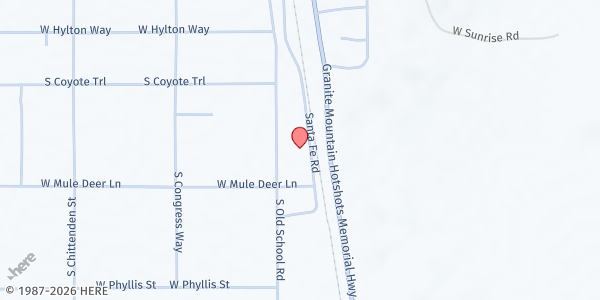 Map showing Congress Community Church Inc at 27420 Santa Fe, Congress, AZ