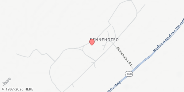 Map showing Dennehotso Senior Center at 417.5 US Rte 160, Dennehotso, AZ