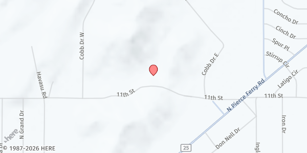 Map showing St. Vincent de Paul-Dolan Springs at 7141 W. 11th St., Dolan Springs, AZ