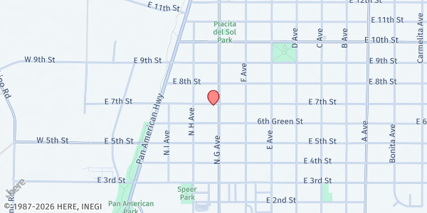 Map showing Douglas Distribution at 660 G Ave., Douglas, AZ