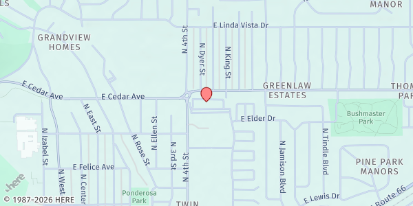 Map showing Flagstaff Family Food Center: Coconino Community College at 3000 N Fourth St, Flagstaff, AZ