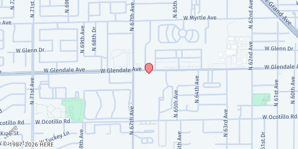 Map showing Local First Arizona Foundation at 6611 W Glendale Ave, Glendale, AZ