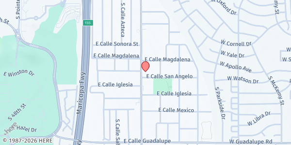 Map showing Without Walls - Guadalupe Mobile Pantry at 8419 Avenida de Yaqui, Guadalupe, AZ
