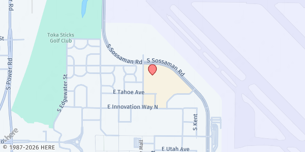 Map showing Chandler Gilbert Community College - Williams Campus at 7360 East Tahoe Ave., Mesa, AZ