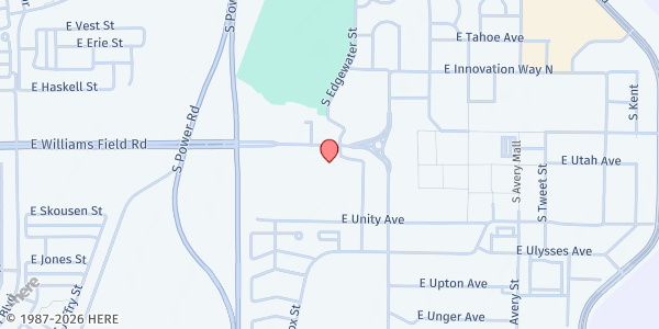 Map showing House of Refuge Food Bank at 6858 E. Ursula Ave., Mesa, AZ