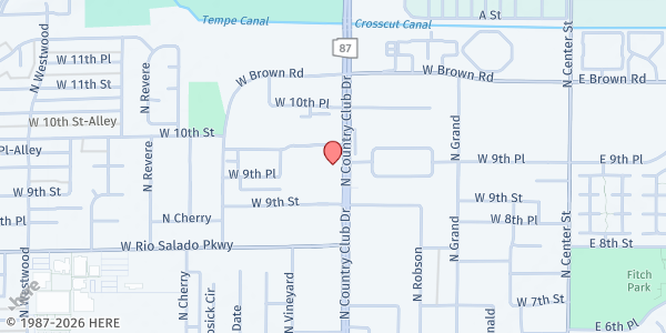 Map showing Marc Community Resources, Inc. - East Village at 924 North Country Club Drive, East Village, Mesa, AZ