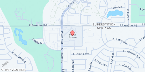 Map showing Matthew's Closet - Mesa at 2055 S. Power Rd., Mesa, AZ