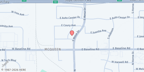 Map showing Neighbor's Pantry at 358 E Javelina Ave, Mesa, AZ