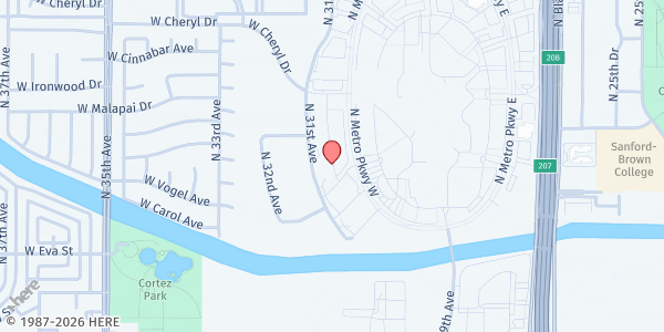 Map showing Adelante Healthcare Inc - Phoenix at 9610 N Metro Parkway West, Phoenix, AZ