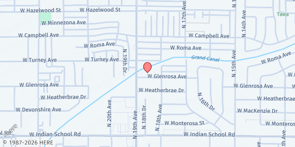 Map showing Alhambra Beloved Church at 1830 W Glenrosa Ave, Phoenix, AZ