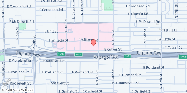 Map showing Banner Health - Phoenix at 1300 N. 12th St., Phoenix, AZ