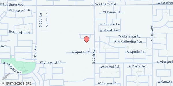 Map showing Bernard Black Entrepreneurial Academy at 6550 S 27th Ave, Phoenix, AZ