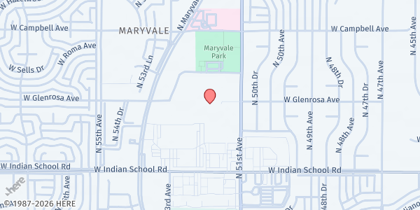 Map showing Cartwright SD Welcome Center at 4308 N 51st Ave Ste 103, Phoenix, AZ