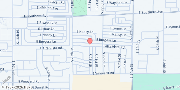 Map showing Damion Gosa Memorial Foundation Inc at 2102 E Alta Vista Rd, Phoenix, AZ