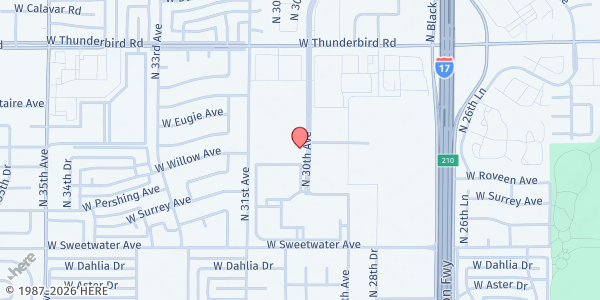 Map showing Greater Phoenix Urban League Inc at 13404 N 30th Ave, Phoenix, AZ