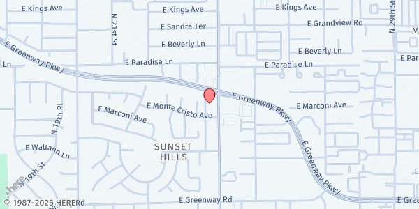 Map showing Open Hands Food Pantry at 15846 N Cave Creek Rd, Phoenix, AZ
