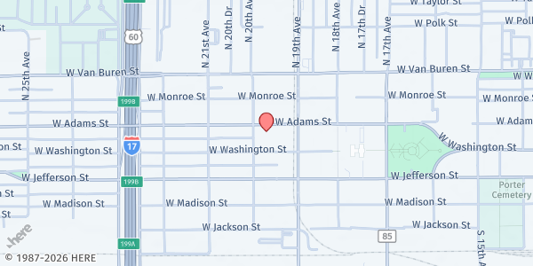 Map showing Puente at 1937 W. Adams ST., Phoenix, AZ