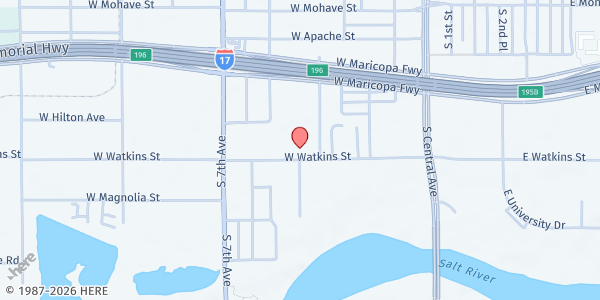Map showing SVDP Phoenix at 420 W. Watkins St., Phoenix, AZ