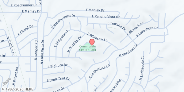 Map showing Prescott Valley Food Bank, Inc. at 9360 Manzanita Cir., Prescott Valley, AZ