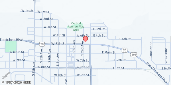 Map showing Gila Valley Good Samaritan Home, Inc. at 114 W 5th St, Safford, AZ