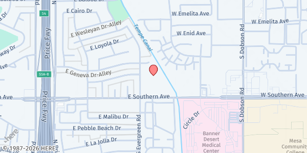 Map showing Resurrection Conference SVDP at 3201 S. Evergreen Dr., Salt River, AZ