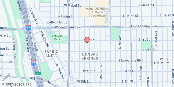 Map showing Sharon Seventh-Day Adventist Church at 955 N. 10th Ave., Tucson, AZ