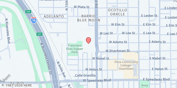 Map showing Tucson House Mobile (CFB) at 1501 N Oracle Rd, Tucson, AZ