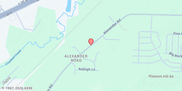Map showing Alexander Seniors and More at 115604 Alexander Rd., Alexander, AR