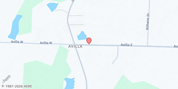 Map showing Avilla Zion Church at 300 Avilla E., Alexander, AR