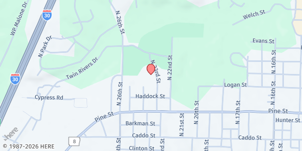 Map showing Community Family Enrichment Center at 301 N. 23rd St., Arkadelphia, AR