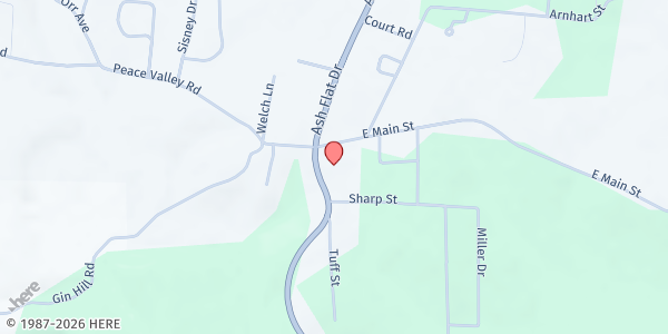 Map showing Ash Flat Church of Christ at 560 Ash Flat Dr., Ash Flat, AR