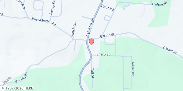 Map showing Ash Flat Church of Christ Food Pantry at 560 Ash Flat Drive, Ash Flat, AR