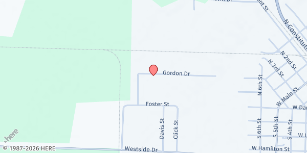 Map showing Ashdown Senior Center at 1321 Gordon Dr., Ashdown, AR