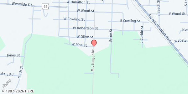 Map showing Community Freewill Baptist Church at 791 S. Martin Luther King Dr., Ashdown, AR