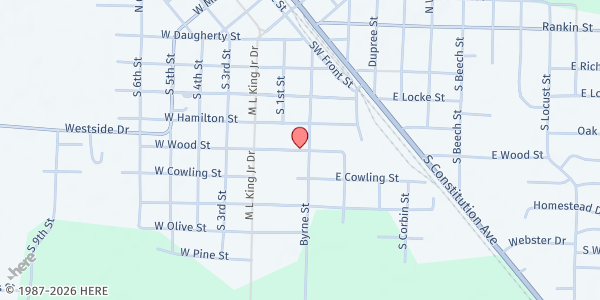 Map showing Little River County TSAA at 34 W. Wood St., Ashdown, AR