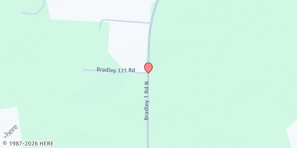 Map showing Holy Hill Cogic Bradley at 7447 Bradley Rd. 1 N., Banks, AR