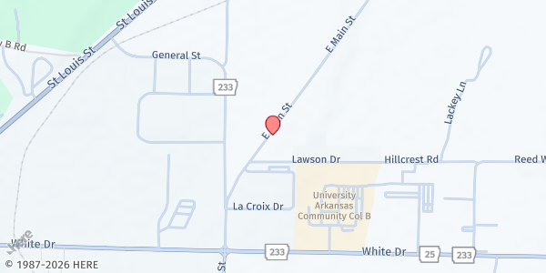 Map showing Batesville Help & Hope Inc at 2622 E. Main St., Batesville, AR