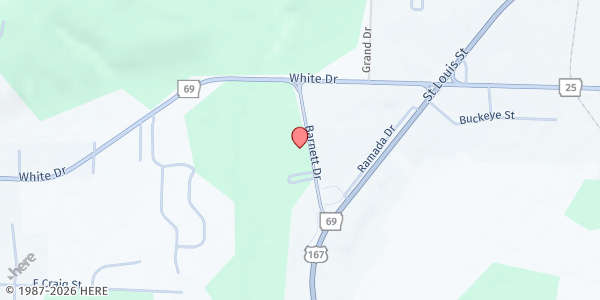 Map showing Independence County WRAAA at 541 Barnet Dr, Batesville, AR