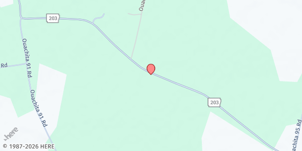 Map showing Holly Grove Baptist Church at 2075 State Hwy 203, Bearden, AR